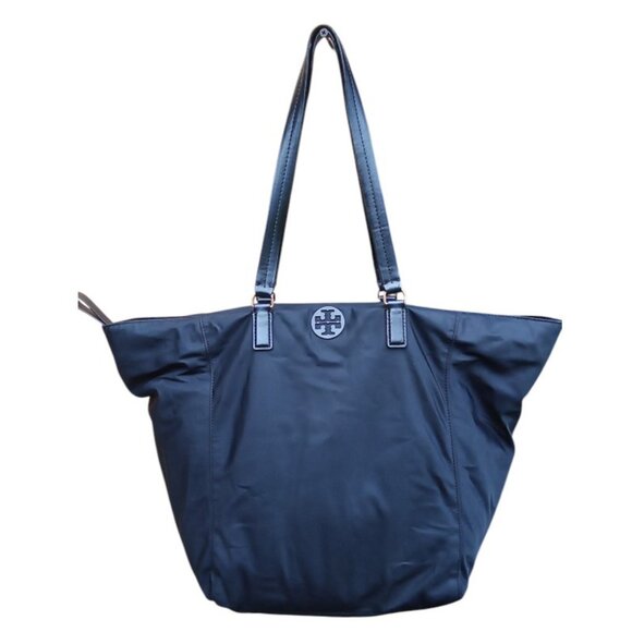 Tory Burch Handbags - Tory Burch Black Vinyl Tote Disc Shipping